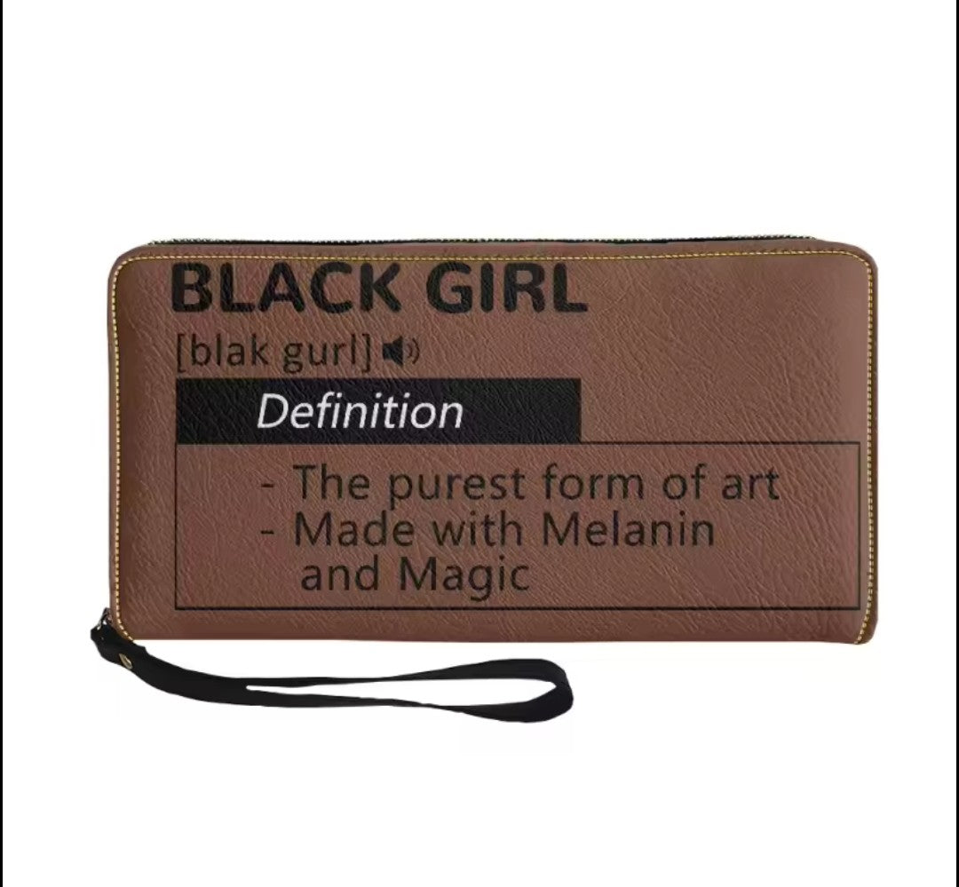 Black Girl Definition wallet (Brown)