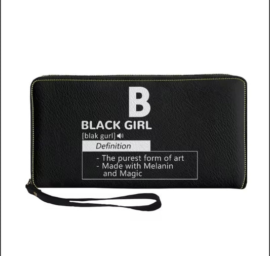 Black Girl Definition wallet (Black)